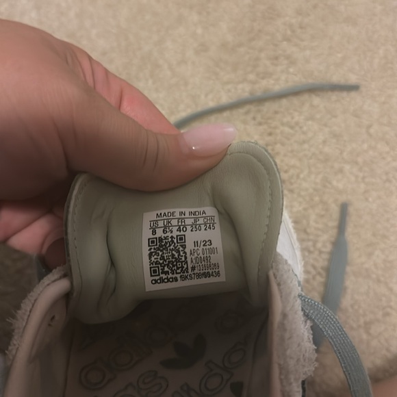 adidas Samba White and Gray Athletic Shoes - Picture 4 of 4